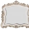 44" White Novelty Solid Wood Framed Dresser Mirror