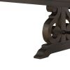 45" Brown Solid Wood Trestle Base Dining Table