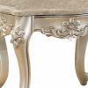 24" Champagne Faux Marble Square End Table