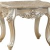 24" Champagne Faux Marble Square End Table