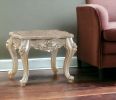 24" Champagne Faux Marble Square End Table