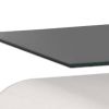 20" X 63" X 16" White Gray Wood Glass Metal Veneer TV Stand