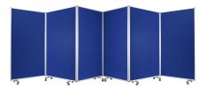 106 X 1 X 71 Blue Metal And Fabric - Screen