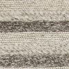 5'X7' Grey White Hand Woven Knobby Stripes Indoor Area Rug