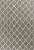 5'X7' Dark Grey Hand Woven Diamond Pattern Indoor Area Rug