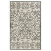 8'X10' Ivory Grey Hand Woven Uv Treated Greek Key Medallion Indoor Outdoor Area Rug