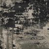 7' X 10'  Polyester Silver Charcoal Area Rug