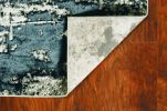 7' X 10'  Polyester Silver Charcoal Area Rug