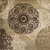5'X8' Sage Green Machine Woven Floral Medallion Disk Indoor Area Rug