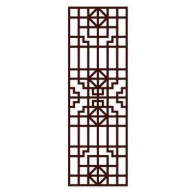 Imitation Redwood Lattice Window Film Frosted Glass Window Film No Glue Chinese Style Sliding Door Static Window Film; 15x39 inch