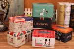 Tinplate Tissue Box Holder Vintage Facial Napkin Tissue Box Cover for Home Office Bar - Cartoon Heart