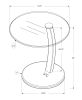 24" Black And Clear Glass Round End Table