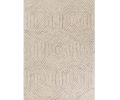 9' x 12' Sand Beige Wool Geometric Hand Tufted Area Rug