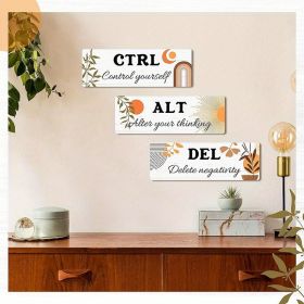 Office Inspirational Wooden Hanging Wall Decoration Frame Pendant Hanging Wall Hanging (Option: D)